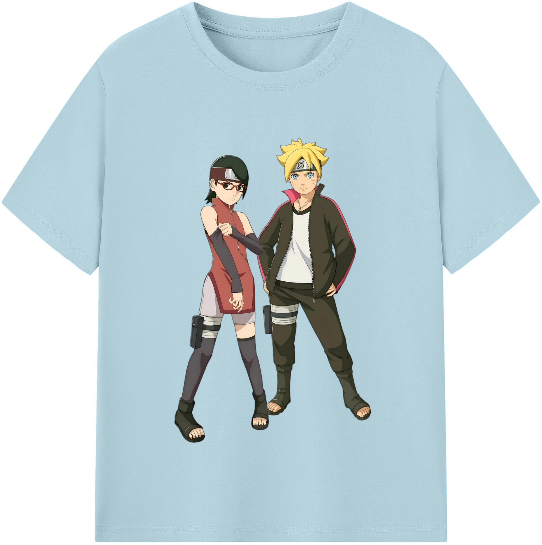 （画像用） NARUTO -ナルト- うずまき ボルト Uzumaki Boruto 綿100％半袖Tシャツ（フロントプリント）